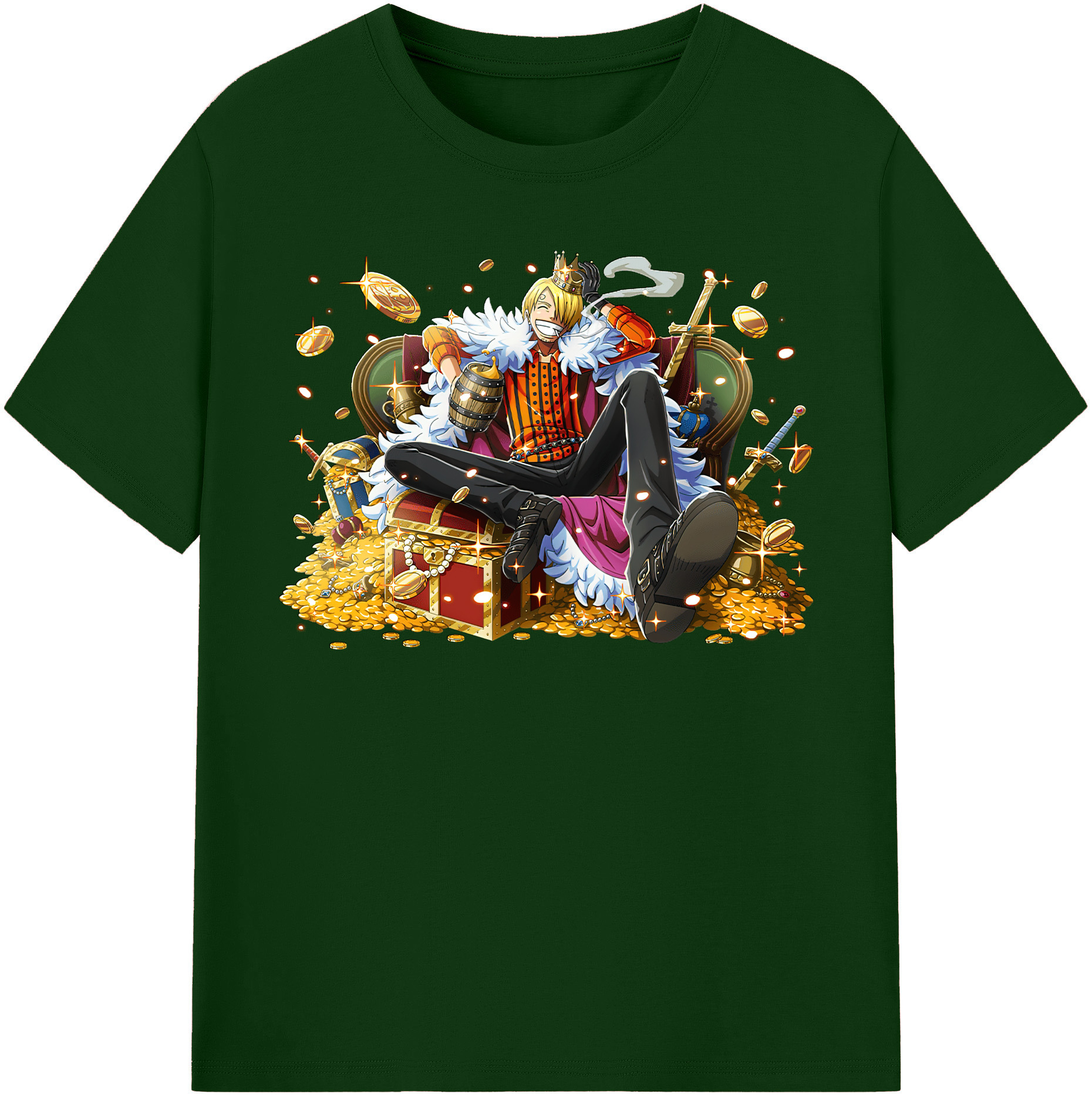 ワンピース サンジ ONE PIECE Sanji 綿100％半袖Tシャツ（フロントプリント）